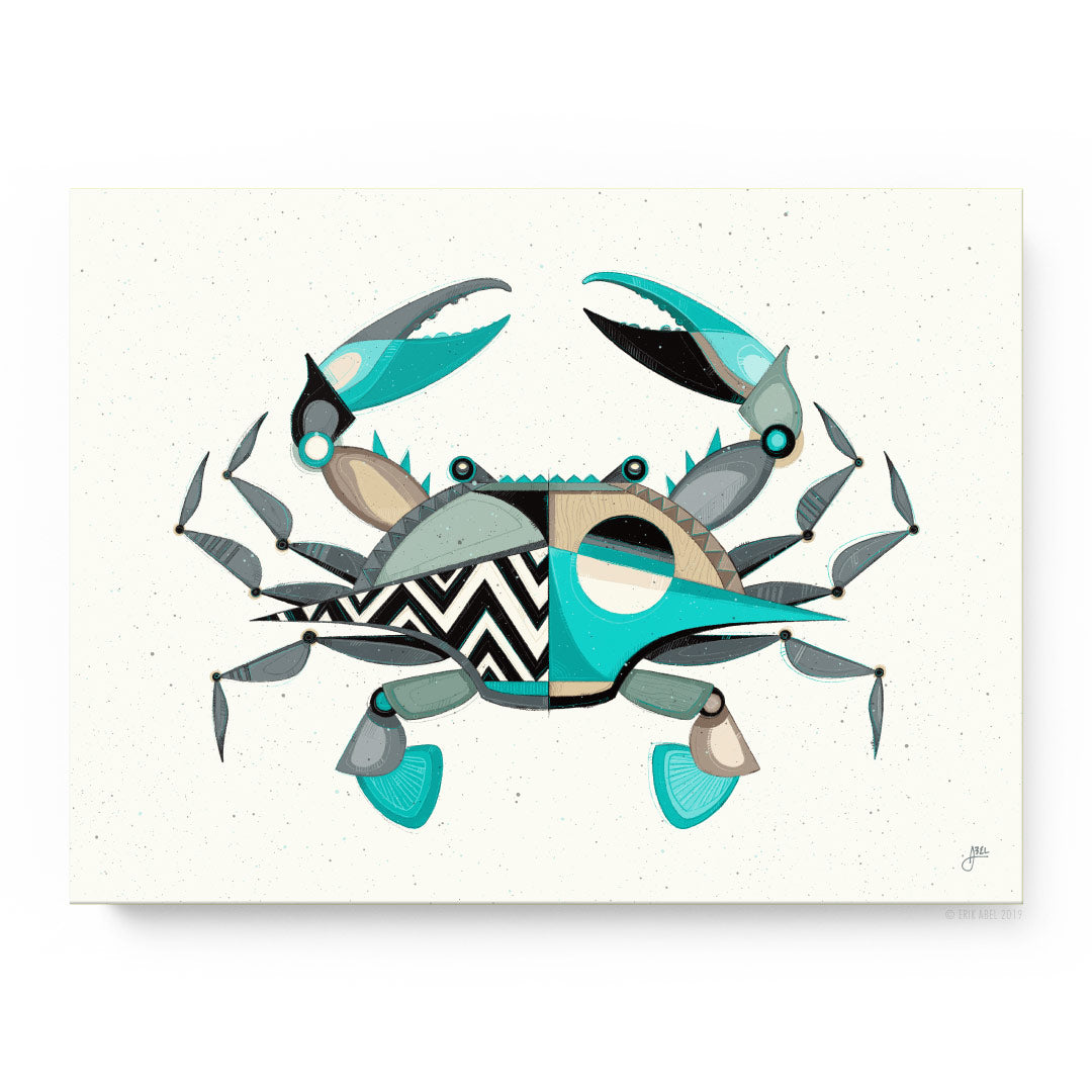 Blue Crabby - Canvas Print