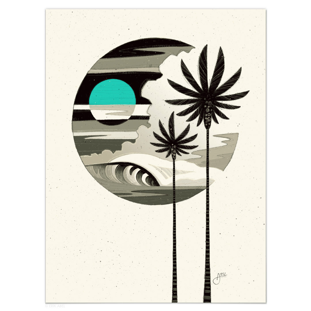 Teal Moon - WHLSL Print